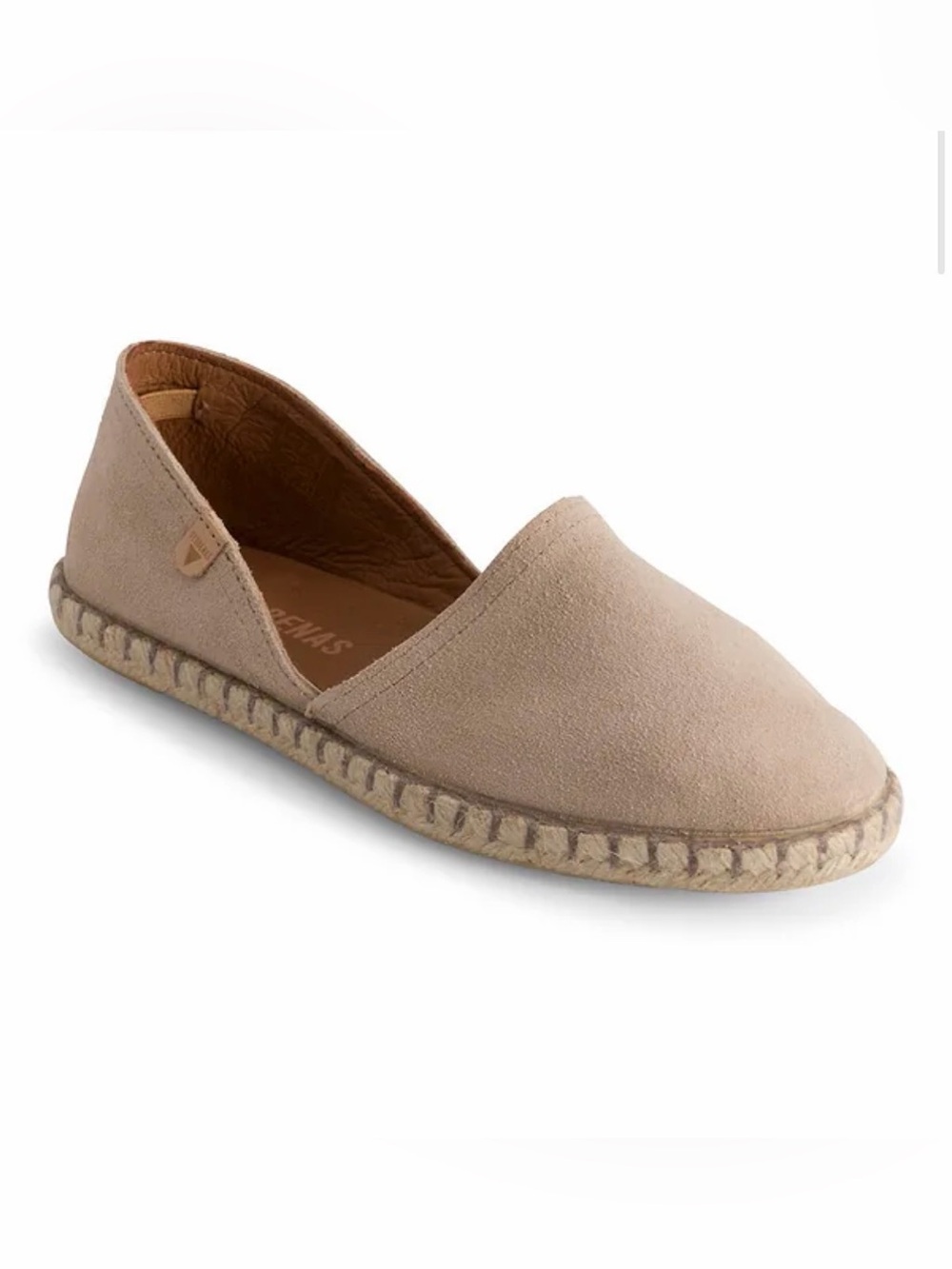 Verbena Carmen Suede Espadrille Flats in Sand